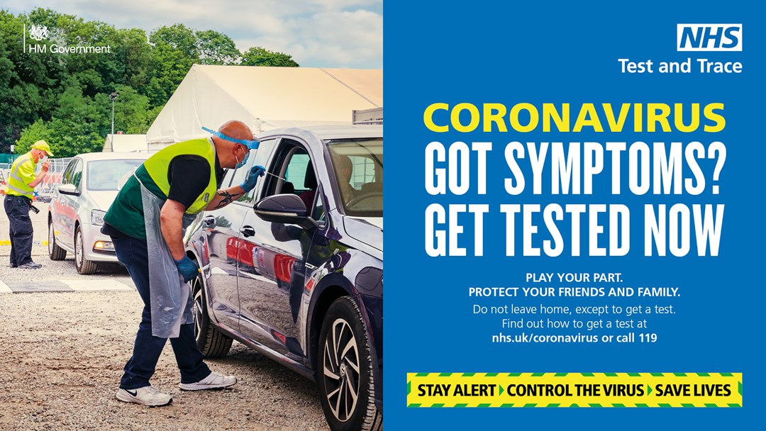 get tested for coronavirus poster