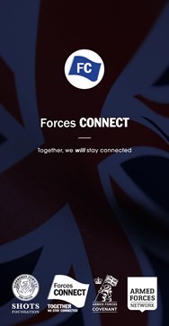 Forces Connect app banner which has the following text: Together, we will stay connected
