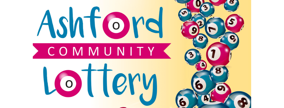Ashford Community Lottery logo and bingo balls