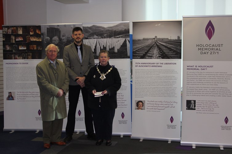 Cllr's at the Holocaust Memorial Day exhibition, 27 Jan 2020