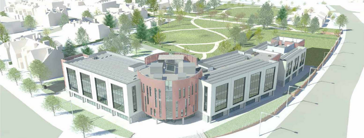 CGI image of Ashford College extension after government funding