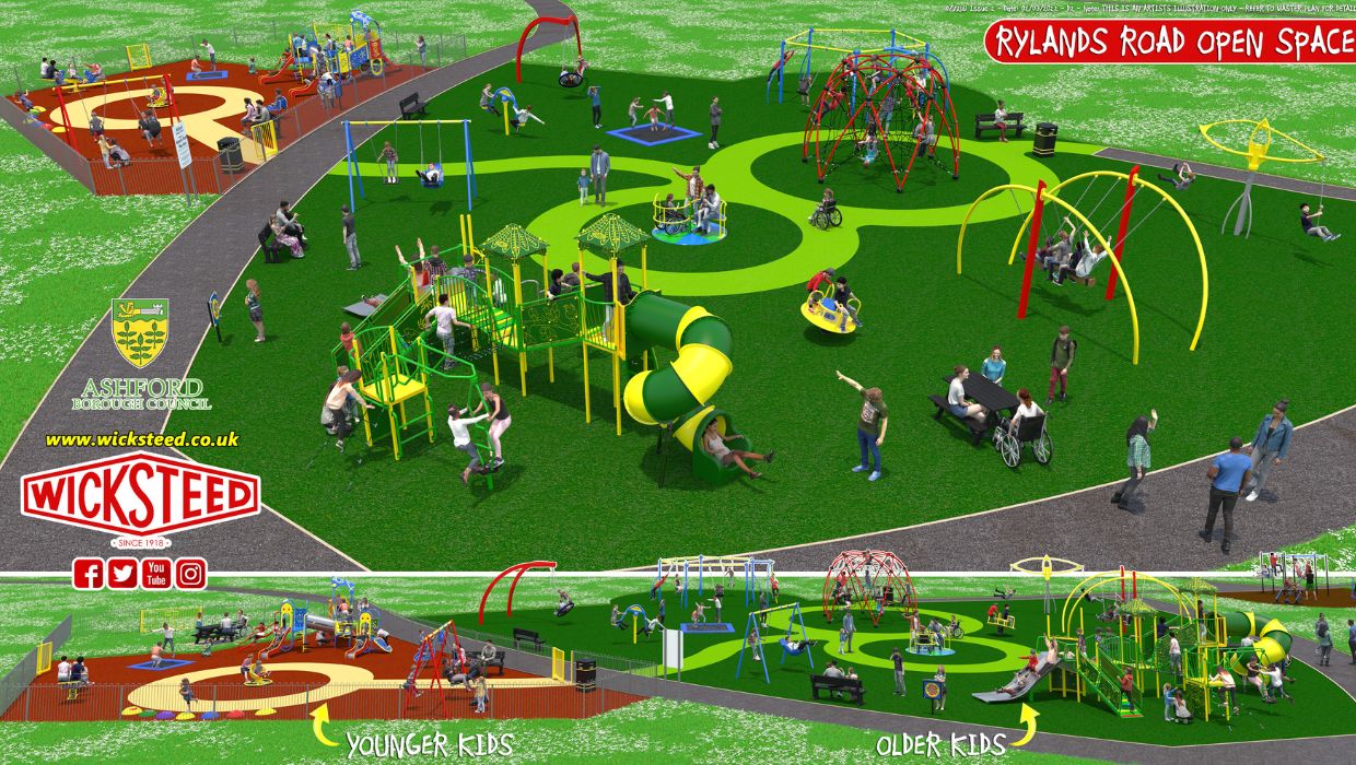 CGI of Rylands Road Play Area