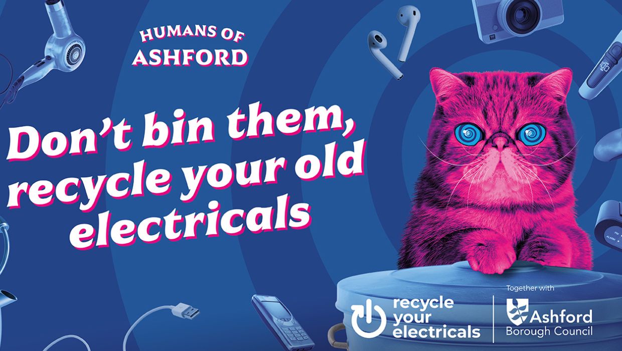 Humans of Ashford. Don't bin them, recycle your old electricals