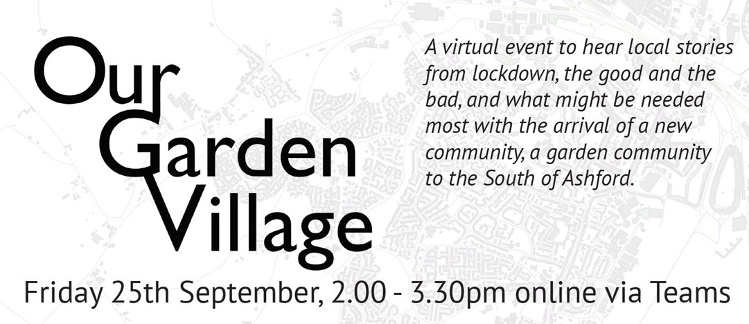 our garden village event banner