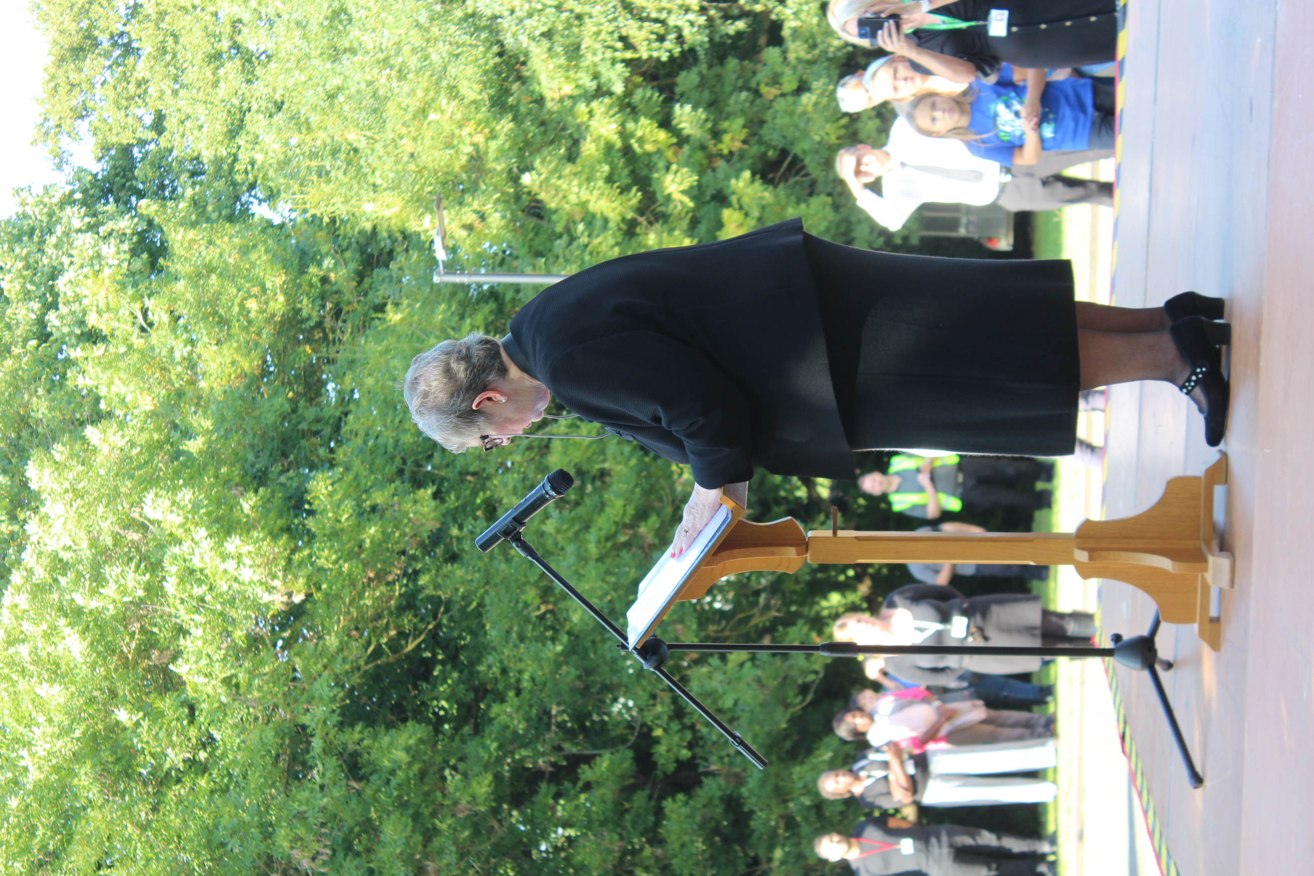 Image entitled Mayor of Ashford Cllr Mrs Jenny Webb leading a Proclamation service at Ashford’s Civic Centre on 11 September, 2022