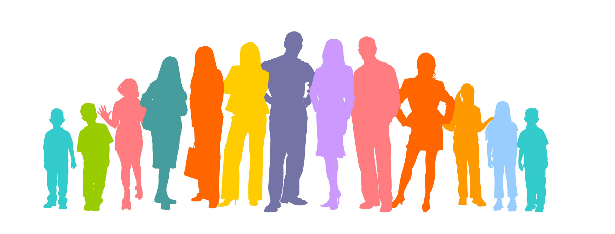 Silhouettes of people standing closely together to symbolise equality.png