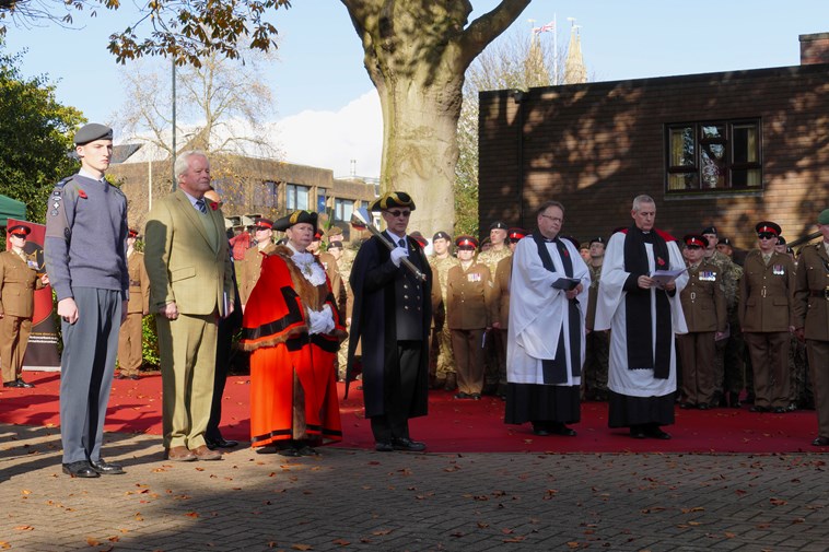 (Above) Remembrance Sunday Service, Memorial Gardens, Ashford, 2019.  Images courtesy of  Andrew Clarke.
