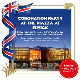 Coronation Party at the Piazza at Elwick Place Poster