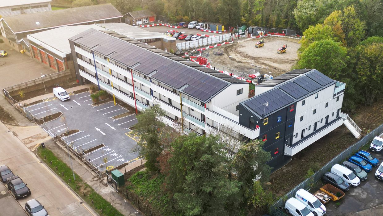 A picture of Fortis House from above