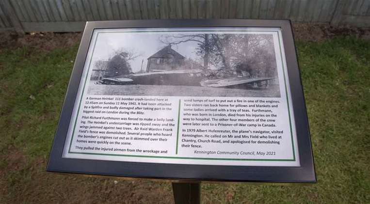 The plaque that was unveiled at Spearpoint Recreation Ground © Ellie Crook.