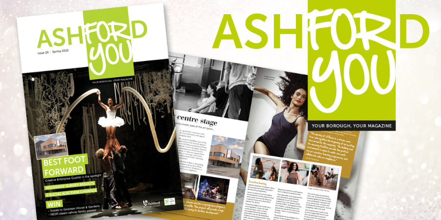 Image entitled Spring edition of Ashford For You magazine takes centre stage