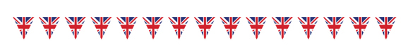 Union Jack flag bunting banner