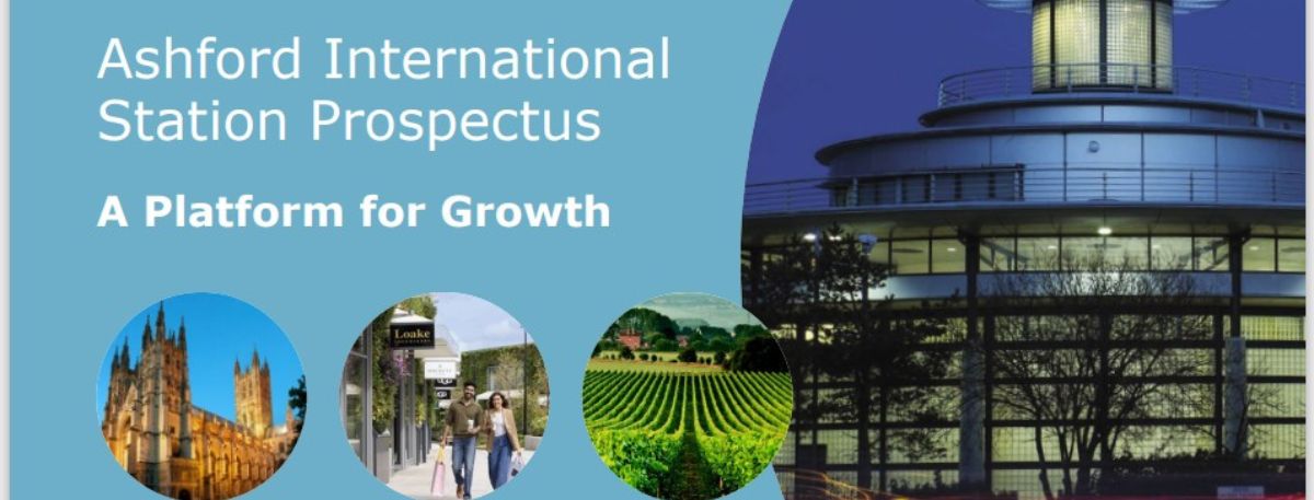 The cover of the Ashford International Station Prospectus - A Platform for Growth