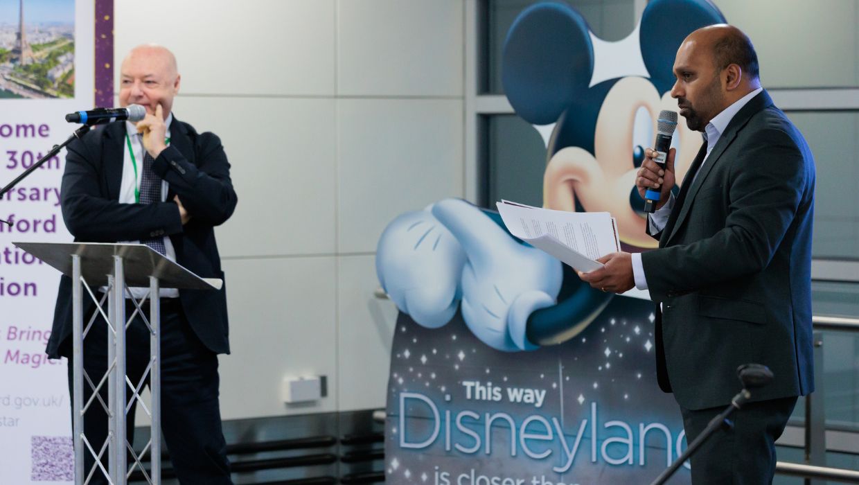 Image entitled Vince Lucas, Director of VA Rail Ltd and Ashford MP Sojan Joseph