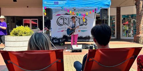 People listening to music