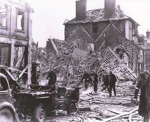 Haywards Garage Bombed, 1943 (c) Ashford Borough Museum