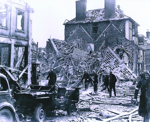 Haywards Garage Bombed, 1943 (c) Ashford Borough Museum