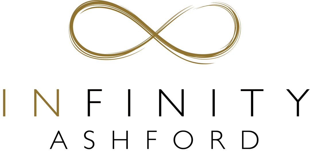 A logo of the Infinity Ashford development on Beaver Road in Ashford