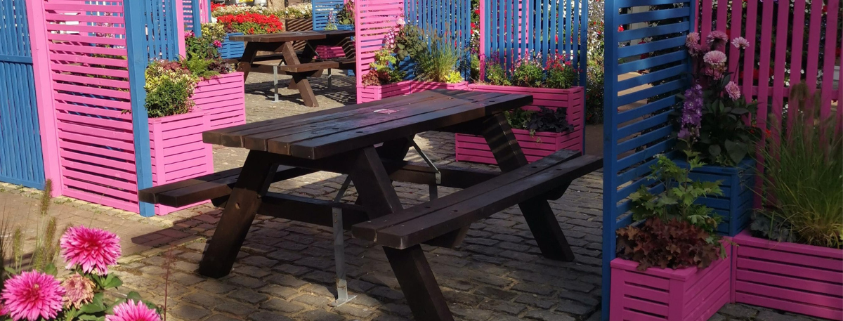 new seating installation in Ashford Town Centre
