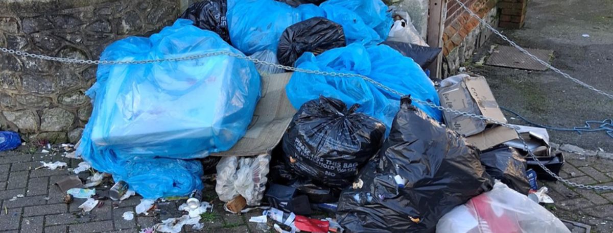Fly-tipping in Ashford Town Centre. The resident in question was fined £1000