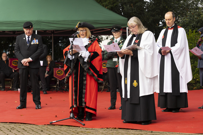 The Mayor of Ashford together with the Chaplin of the RBL
