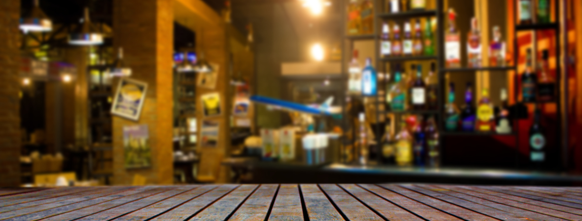 Stock image of a bar