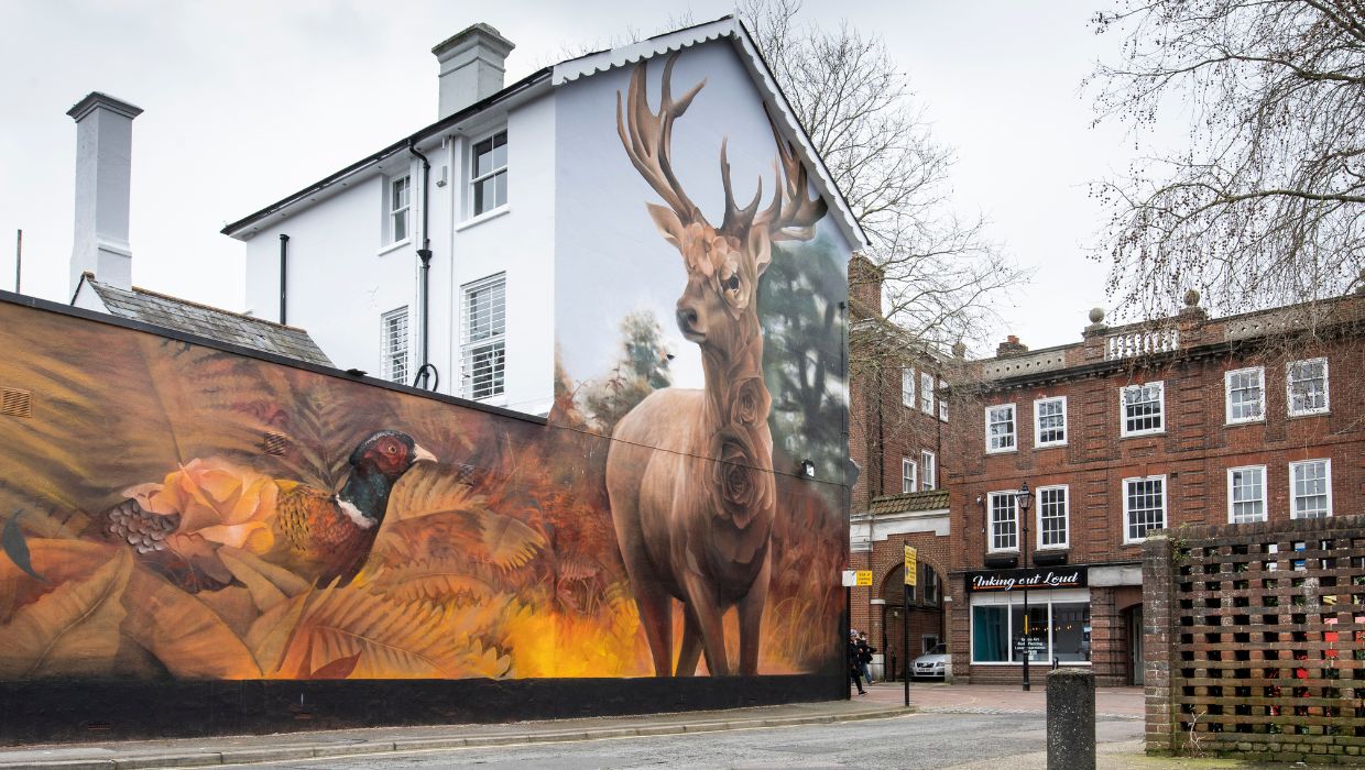 Deer mural, Ashford