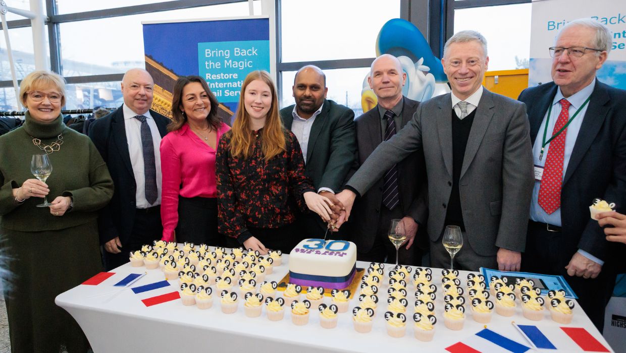 Image entitled From L-R Tracey Kerly, Vince Lucas, Linden Kemkaran, Helena Dollimore, Sojan Joseph, Cllr Noel Ovenden, Robert Sinclair, The Rt Hon Lord McLoughlin
