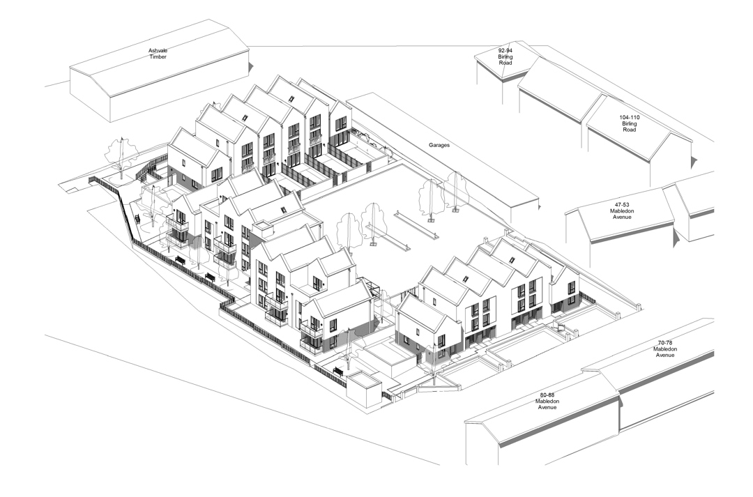 Development photos of Mabledon Avenue affordable housing project