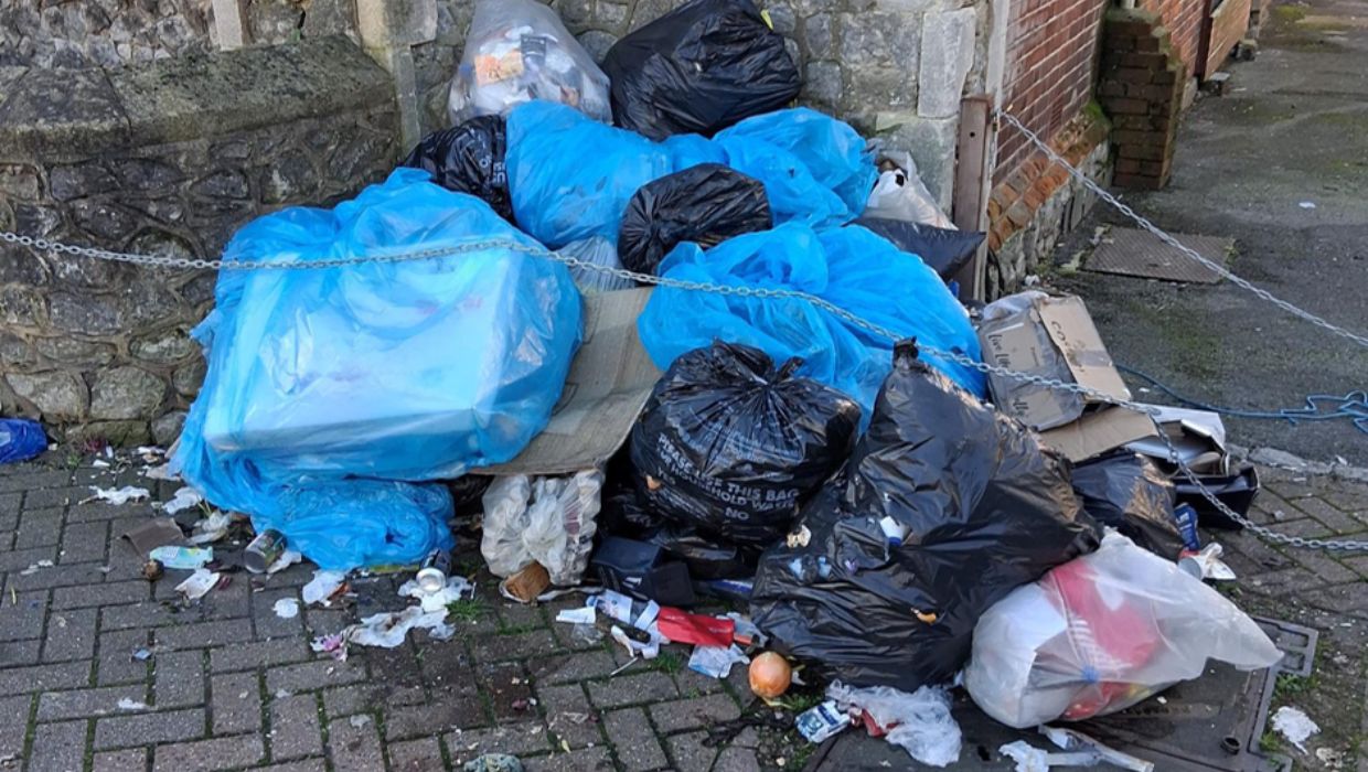 Fly-tipping in Ashford Town Centre. The resident in question was fined £1000