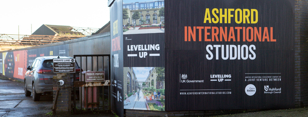 Ashford International Studios project hoardings