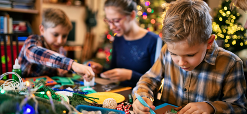 Children with crafts