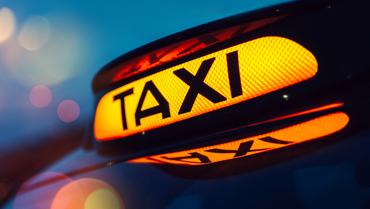 Illuminated taxi vehicle sign