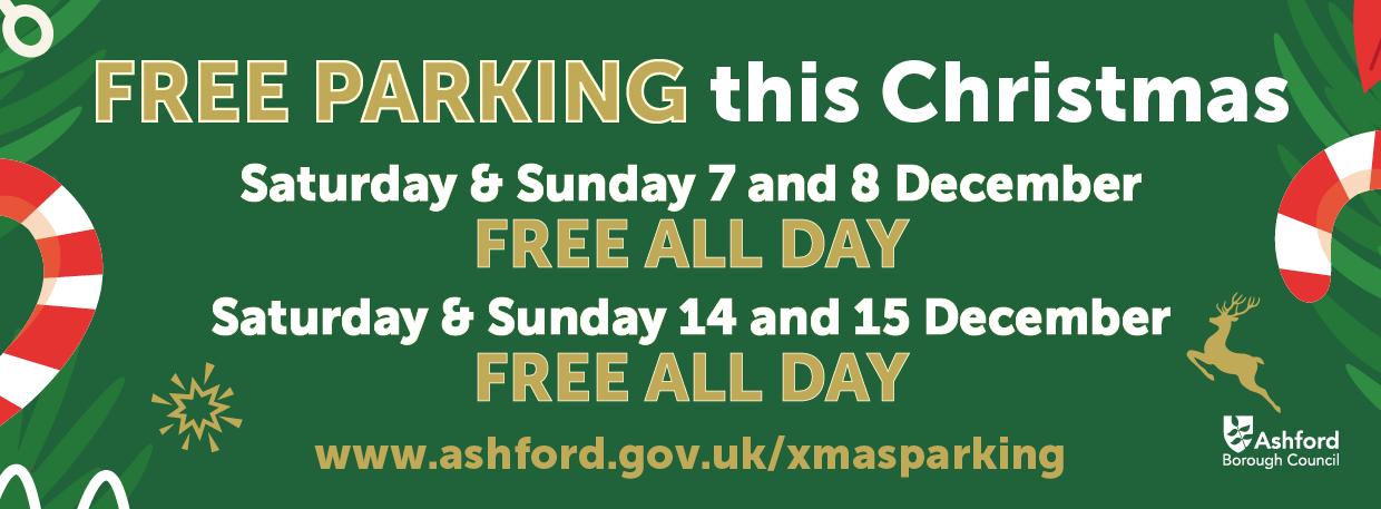 Graphic that details free parking in ABC car parks this Christmas 