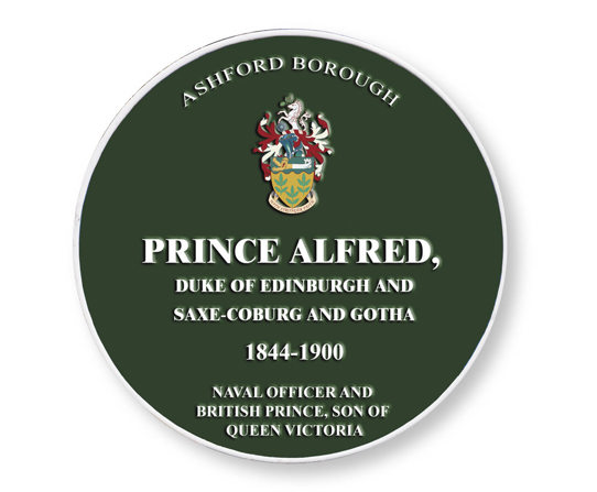 Prince Alfred (1844-1900) digital green plaque. Naval Officer and British Prince, son of Queen Victoria