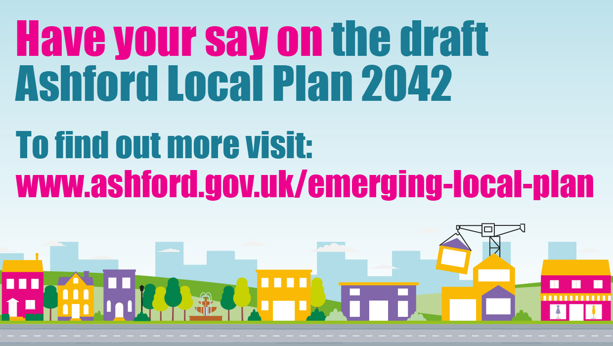 Have your say on the draft Ashford Local Plan 2042! To find out more, visit: www.ashford.govuk/emerging-local-plan