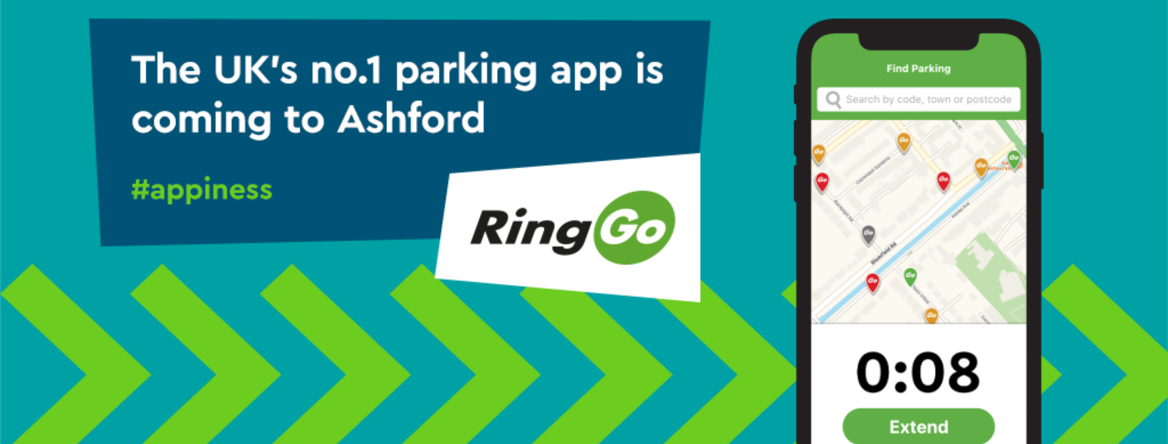 News article entitled Ashford is going cashless with RingGo