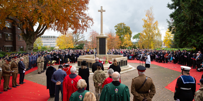 Remembrance Service 2022 at the Memorial Gardens, Ashford.