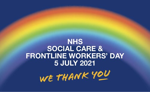 NHS, Social Care and Frontline Workers' Day, We Thank You Banner