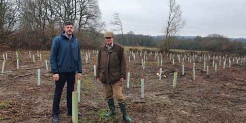 Cllr Matthew Forest on a recent visit to Hole Park Estate