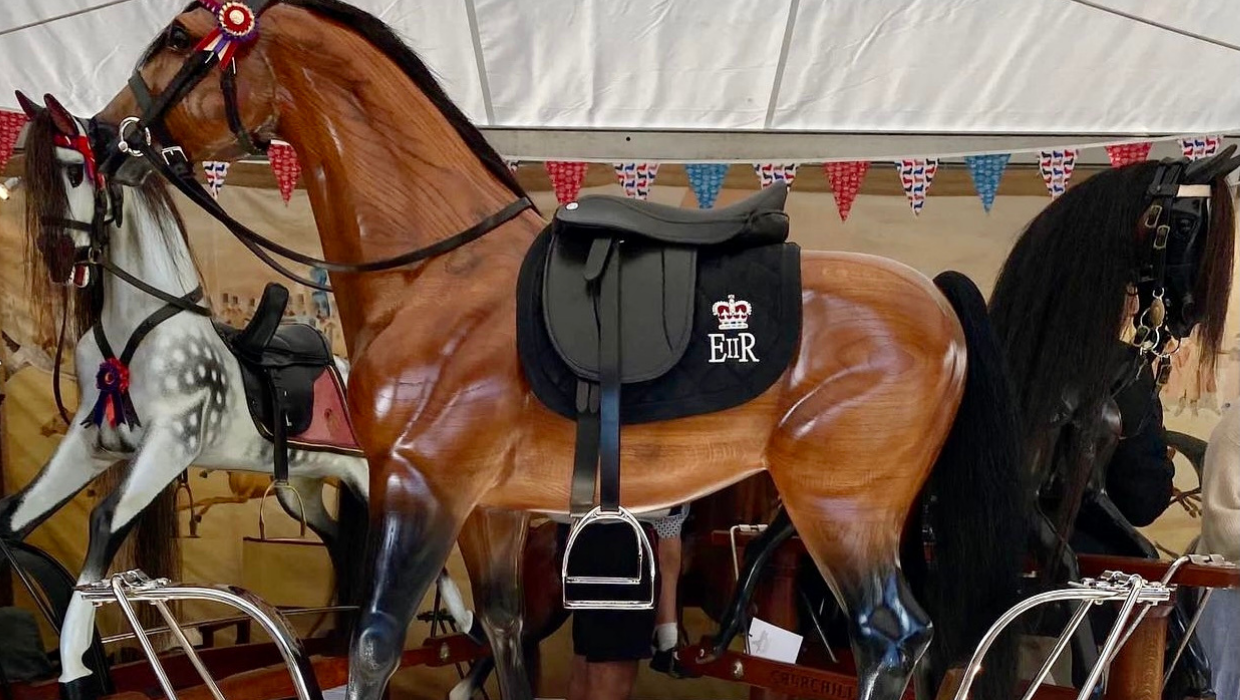 The Platinum Jubilee Rocking Horse presented to Her Majesty the Queen on Thursday 12th May 2022 at Windsor Castle tile