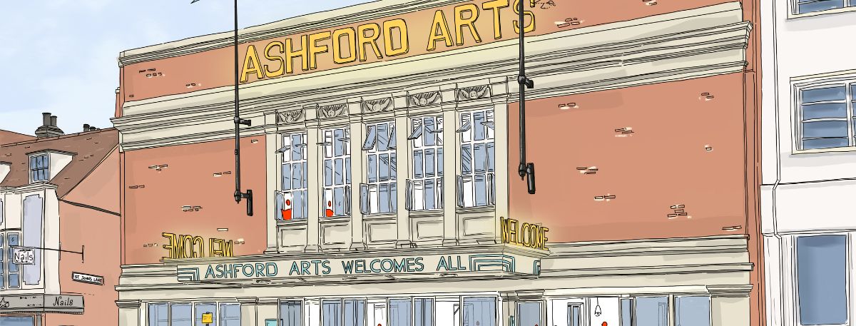 An artist's impression of the new Ashford Arts building, which will be where the old Odeon was