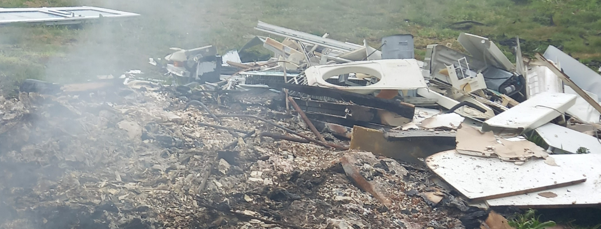 illegal waste dumped in Mersham, Ashford 