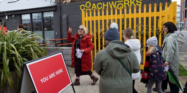 People doing the walking tours