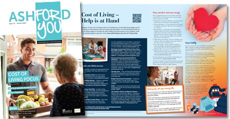 Front cover and inside spread of ashford for you magazine thumbnail