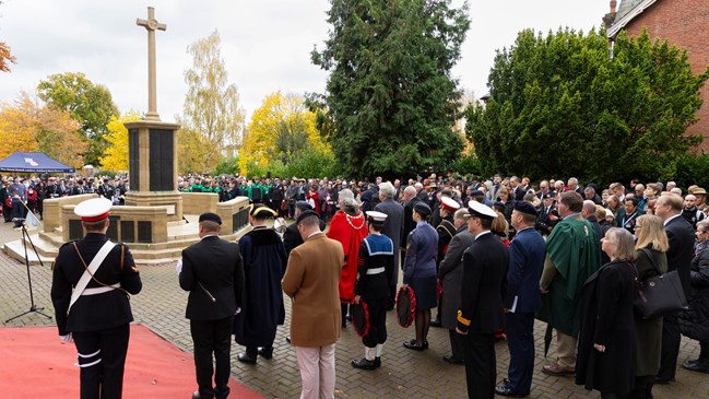 The Ashford Remembrance service in Memorial Gardens on 12 November.