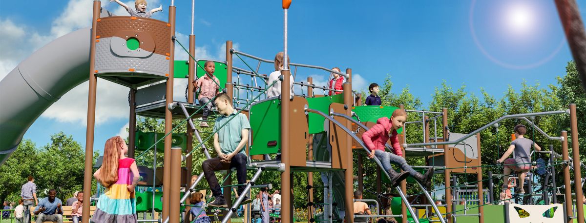 Children playing in a park