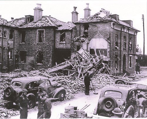 Dover Place, Kent Arms Bombed 1943 (c) Ashford Borough Museum