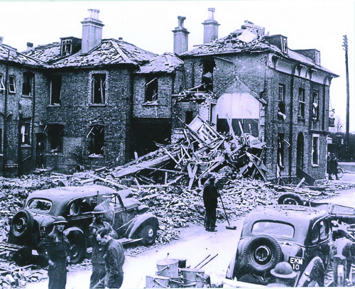 Dover Place, Kent Arms Bombed 1943 (c) Ashford Borough Museum