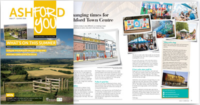 Ashford for you summer 2026 Issue 27 front cover and inside spread